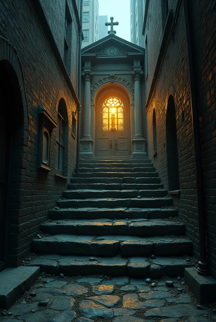 Create a logo alley street steps bible