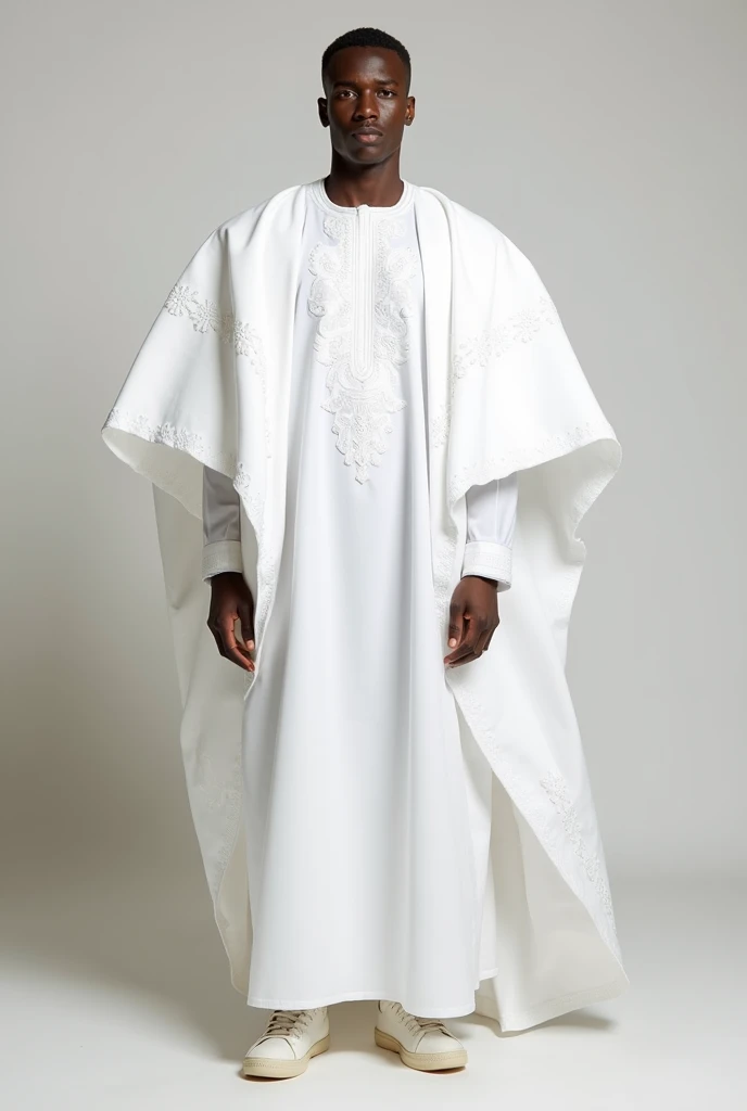 White short agbada gown