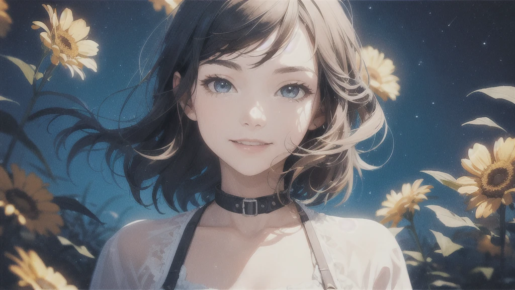 Beautiful Smile, Flower, High resolution, Super detailed, (One girl:1.3),
Break Lomography, Analogue photography, Vibrant colors, Soft Focus, Light leakage, Dreamy atmosphere, Experimental charm, Nostalgic Charm BREAK Color Field Painting, large colored bands, abstract expressionism, Bold colors, Emotional impact, Atmospheric Depth, Minimalist Approach BREAK
, Space Exploration, Astronomical phenomena, Scientific discoveries, otherworldly wonders