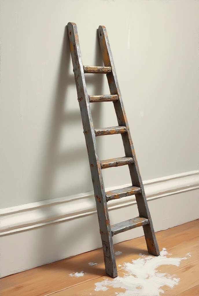 Mini ladder painting skirting board