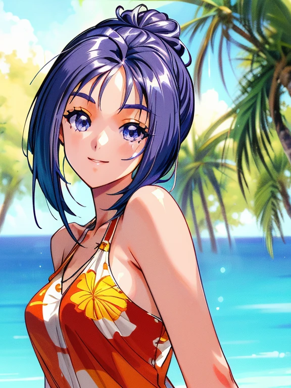 ((masterpiece)),((Ayako Katagiri)),((Katagiri Ayako)),((A happy smile)),Anatomically perfect fingers,(((Tropical))),(((A moment of summer)))