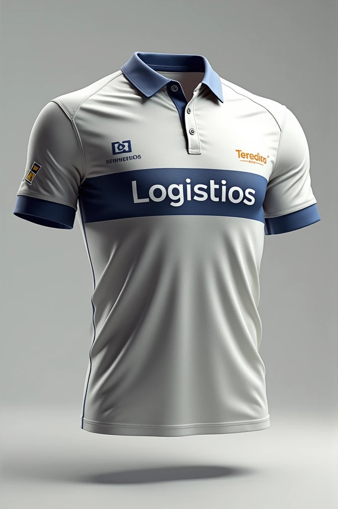 Supper a model of Terceirão shirt, front and back with the name logistics and a domino on the back