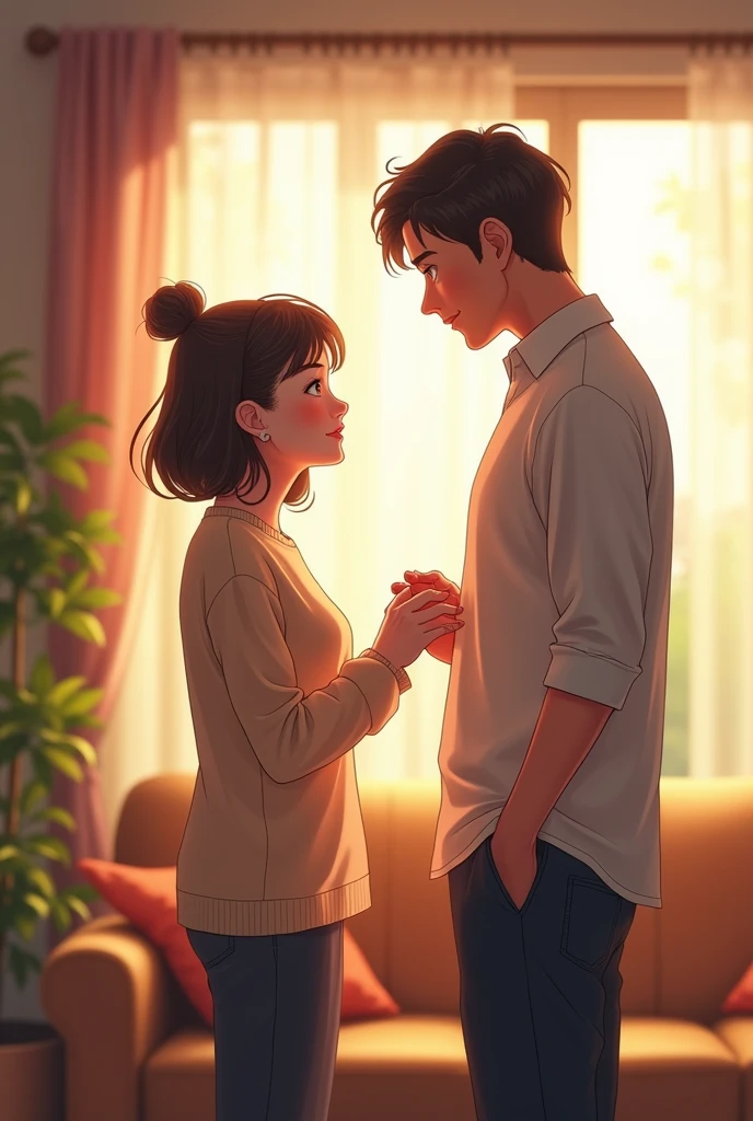 score_9, score_8_up, score_7_up, source_anime, 1boy, 1girl, mother and father, kiss, from below, living room, ((mature mother is looking at viewer with gentle smile : 1.2)), (mature father is facing away : 1)

INFO

