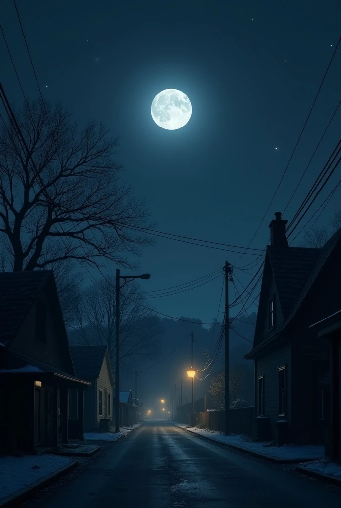 A night of new moon and a town immersed in silence