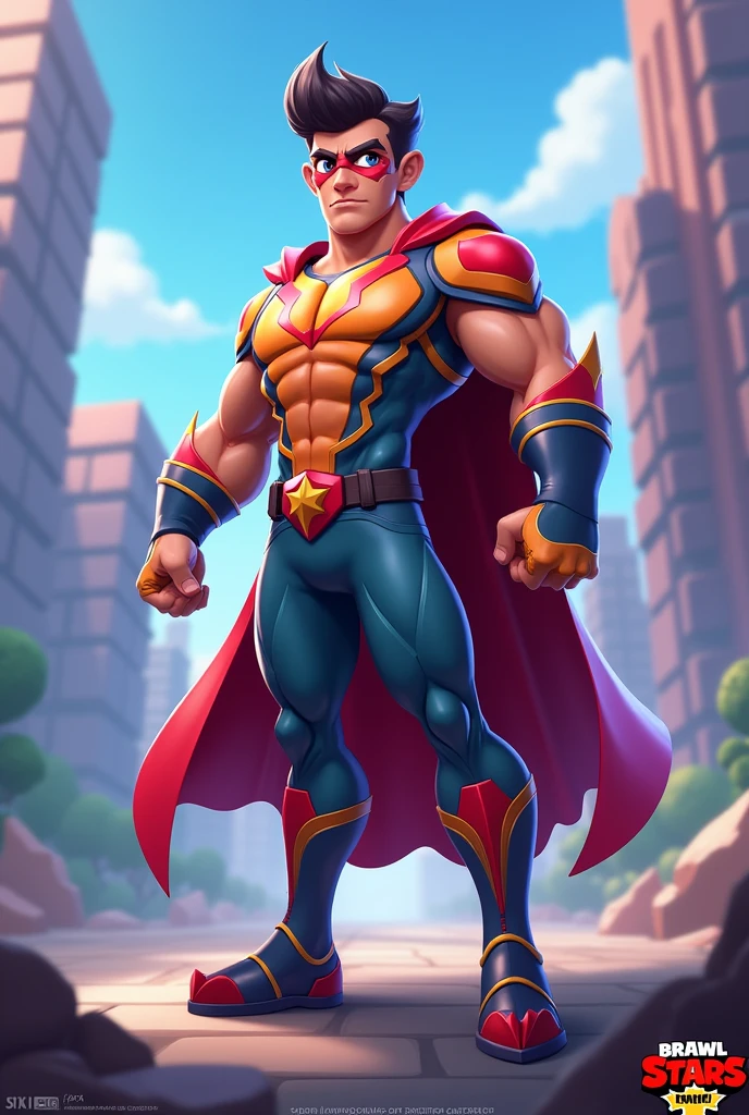 Make a skin of superhero for carl of brawl stars