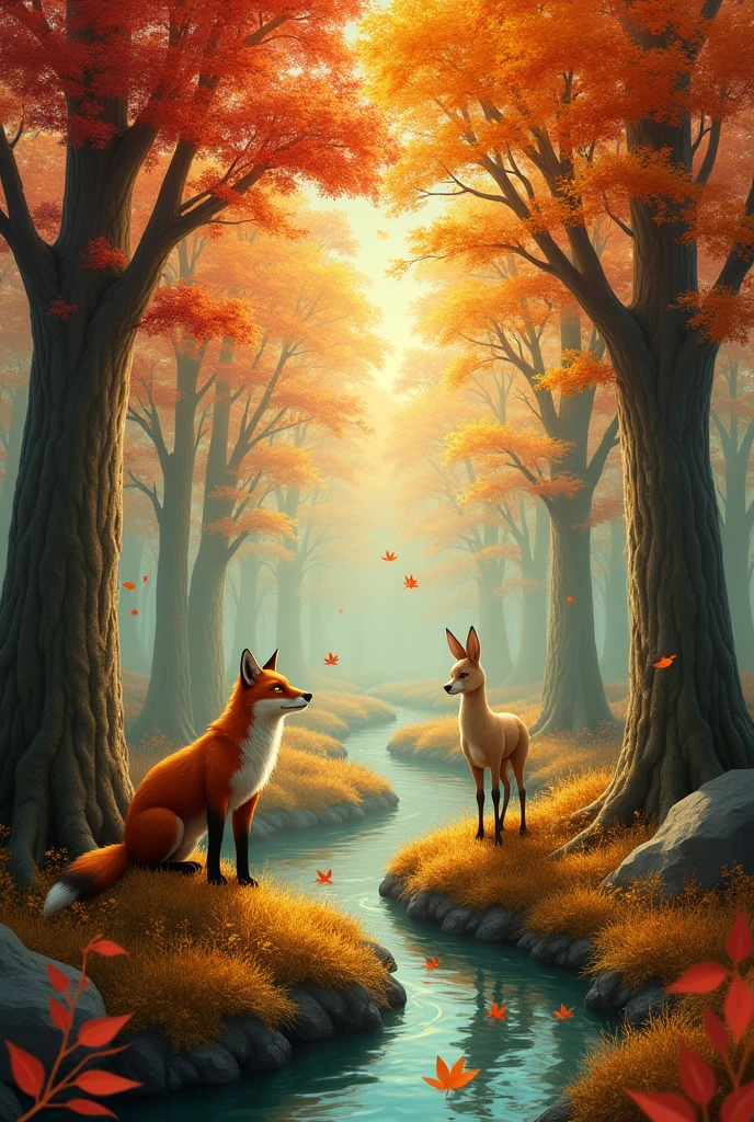 unusual autumn nature scene