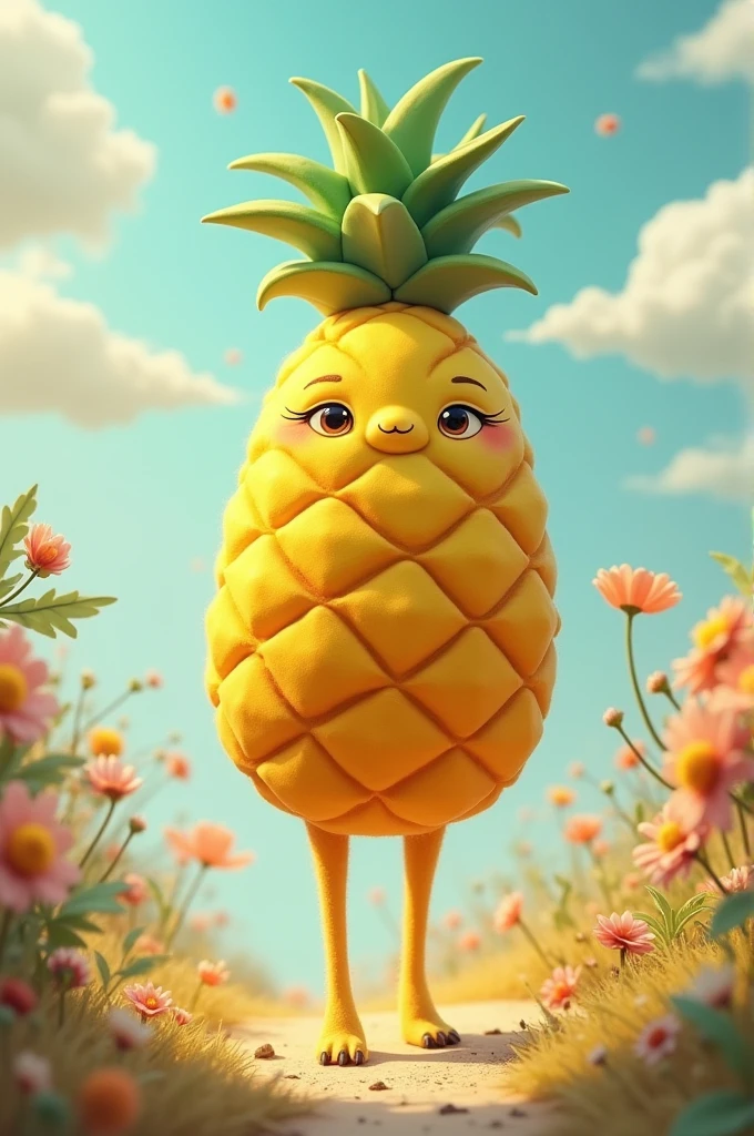 Pineapple with legs