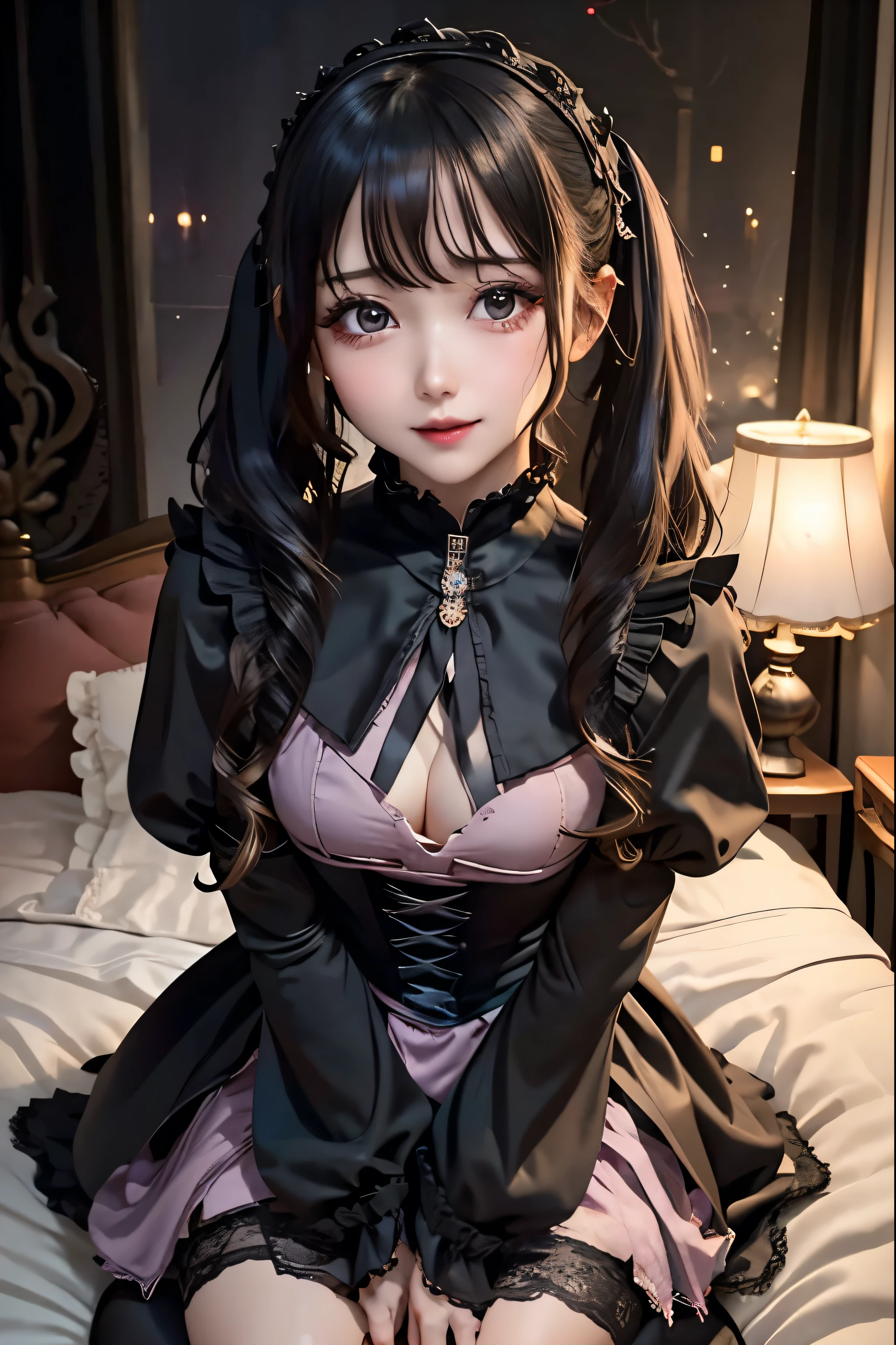 Hard Dark Gothic Makeup、Black dark eyeshadow、sad、Good skin radiance、Dark Gothicメイク、Dark smile、palace、The beauty of fragrance、24-years-old、Expressions of intense  pleasure、Embarrassed look、Dark Gothic、Highest quality、Expression of  pleasure without pain、Drunk face、Purple maid outfit、mysterious、noble、Loving smile、Twin tail hair、Right eye is blue、Left eye is red、Super tempting pose、Platform heel shoes、Heavy makeup、Gothic Lolita Clothing、Silver Hair、Long Hair Straight Hair、Cute Gothic Lolita Dress、Beautiful Face、elegant face、Attractive face、Stained glass background、Chest glistening with sweat、The room is dark、goth long dress、Bell Sleeves、Wizard Sleeve、Decadent look、Sexually excited expression、Wet shiny thigh water、Thighs that are wet and shiny with oil、Background of a room full of roses、Sad look、Rose Maiden、The embroidery is pink、The dress has pink embroidery.、Thigh-high socks、Knee-high socks、Gentle expression、Dark black eyeshadow、Stained glass and rose background、Thighs are a little thin、Female Duo、Female couple、dark church background、Stained glass、Black metal world、Dark Castle、Dark Room、Slender body、gothic long dress、Victorian dress、Small breasts、With a glass of wine in your right hand、With a lantern in his left hand、The bed is covered with roses、Her thighs are shining with sweat、My body is wet and shiny、There is a lot of glitter on the thighs、I am sweating、My thighs are sticky with sweat.、My thighs are glistening with sweat、My whole body is sweaty and shiny、I sweated a lot.、My thighs are sweaty、My wet thighs are glistening with sweat.、There is a lot of sweat shining all over my body、Slender body、I rest my head on the pillow、Sleeping in bed、Beautiful legs、Outstretched legs、Lying in bed、Lying on your back in bed、On all fours、Knee Up、Kneel、Put your arms behind your back、Kneeling on the bed、Super beautiful straight hair、Straight hair to the ends、Straight Perm Hair、Show off your glamorous thighs、Sit on the bed、Ass on the bed、Sitting with legs apart、Thighs are a little glamorous、