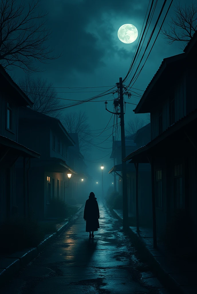 A night of new moon and a town plunged into an eerie silence, Shadows seem to move as if they have a life of their own and the air is charged with palpable attention.