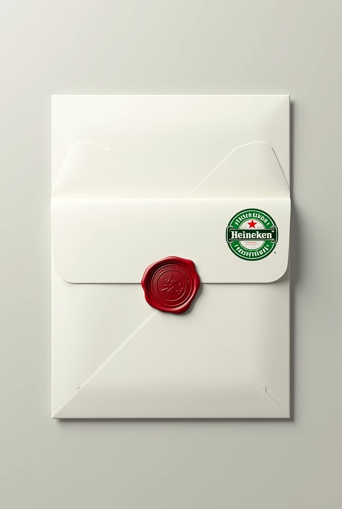 Create an image of a letter sealed by Heineken