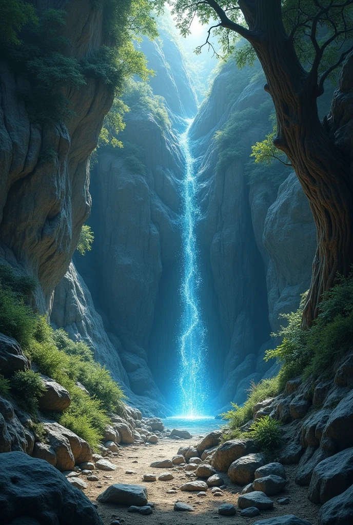 Make a secret entrance to a cave full of diamonds