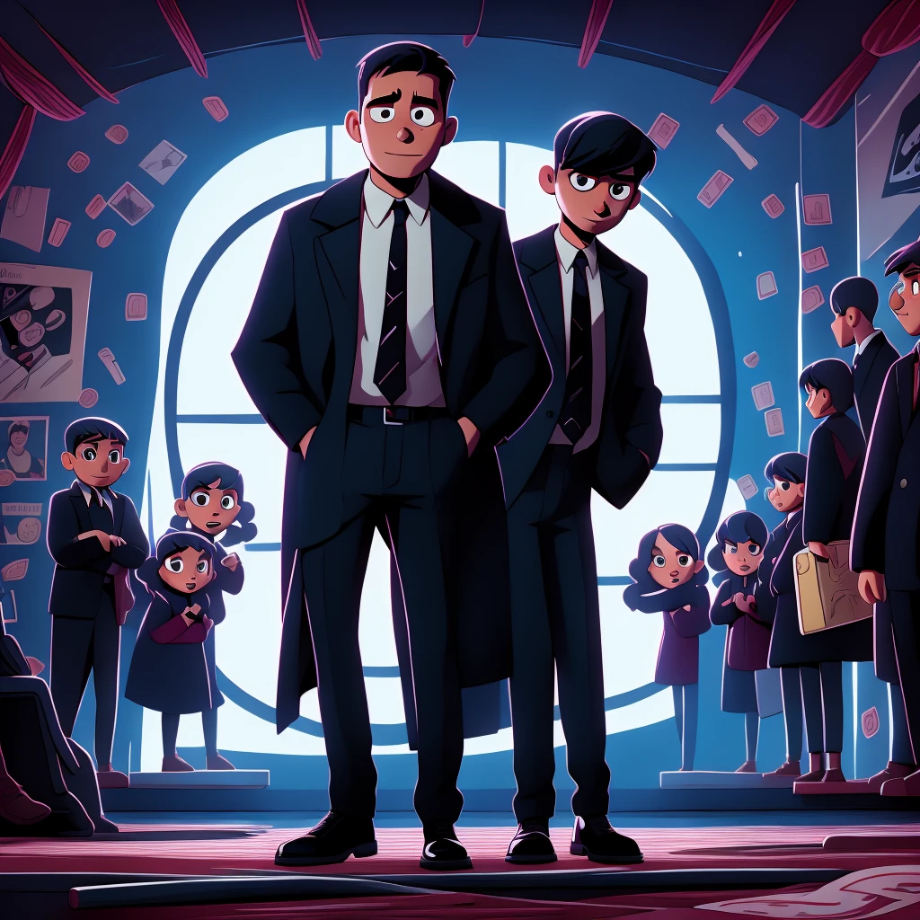 (artwork)Five Hargreeves, series netflix umbrella academy, comic art, exceptional quality, portrait