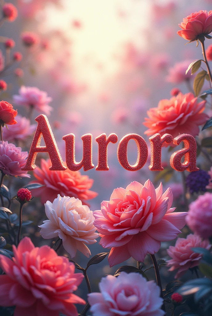 Image with flowers and show name "Aurora" WITH BIG LETTERS. 