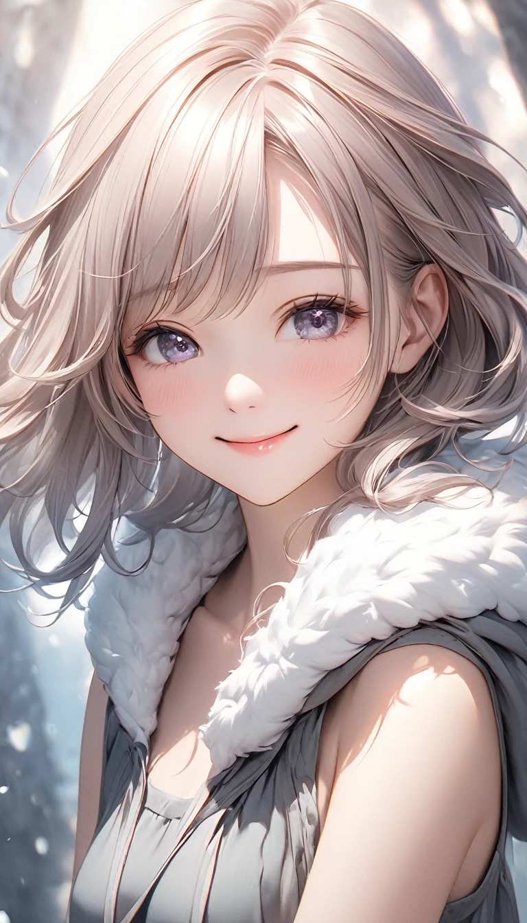 nice beautiful woman, smile, shy, light makeup, large proportion, background soft color scheme, soft and fluffy soothing effects, shading effects, magic gradation effects, (ultra detailed, Absolute resolution, Best Quality:1.3), 2.5D, delicate and dynamic, artistic photography, Hyper realistic, CG graphic digital art