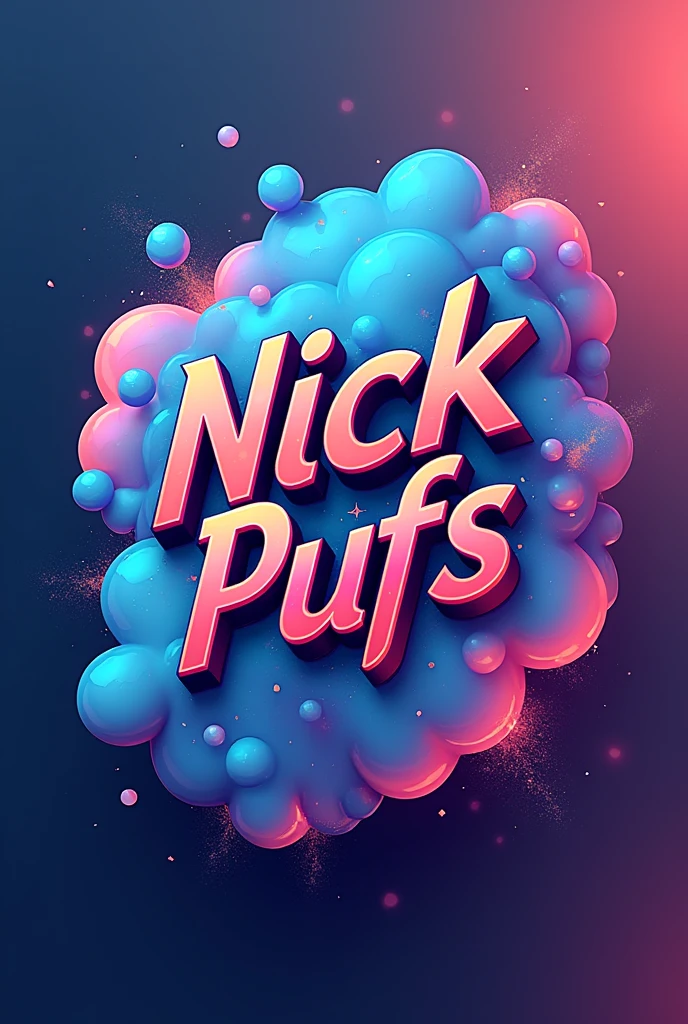 Vape shop print with name nick pufs