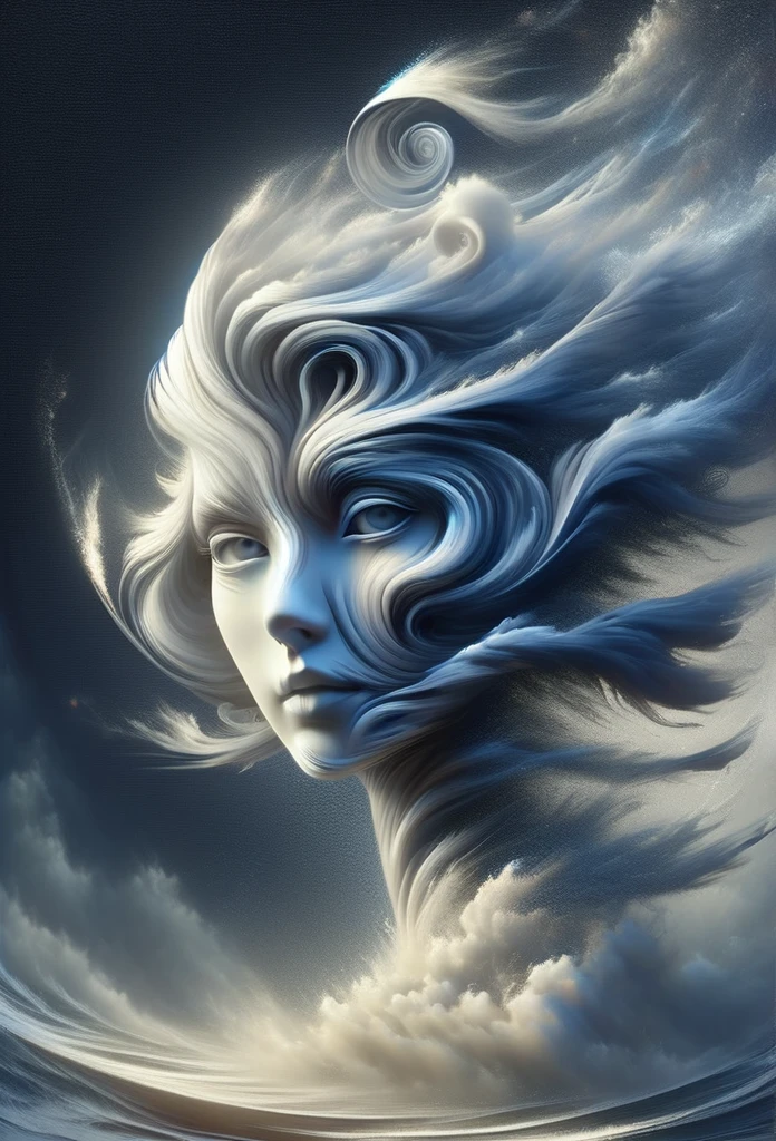 (Optical Illusion:1.4), a girl made of wind, (best quality, masterpiece, Representative work, official art, Professional, 8k)