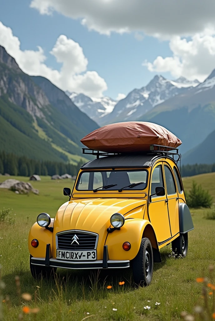 peugeot 2cv transformed in camping car