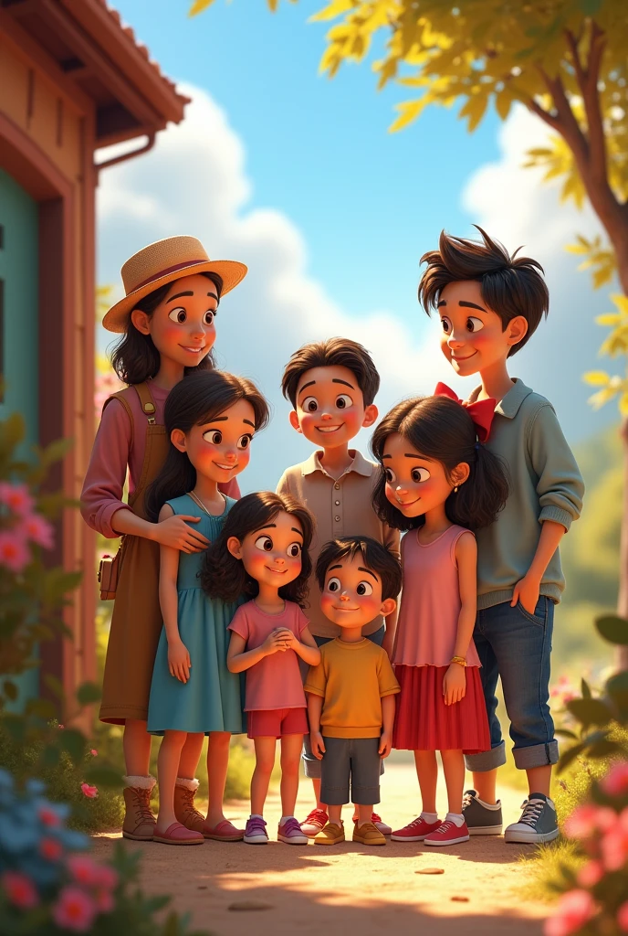 Seven siblings confirmed by Four girls and three boys Disney Pixar
