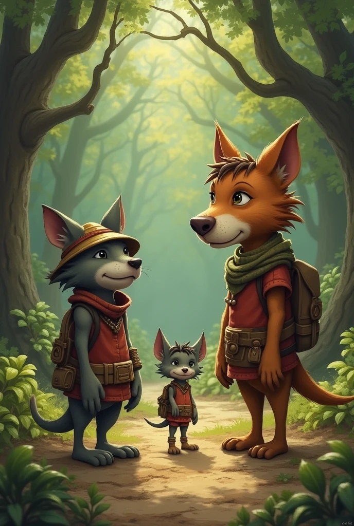 Meleca had two great friends, Nei and Shadow. standing together, They were the most mischievous gang in the village.. The three friends loved playing and inventing adventures., but Snot always got the best when it came to mischief.