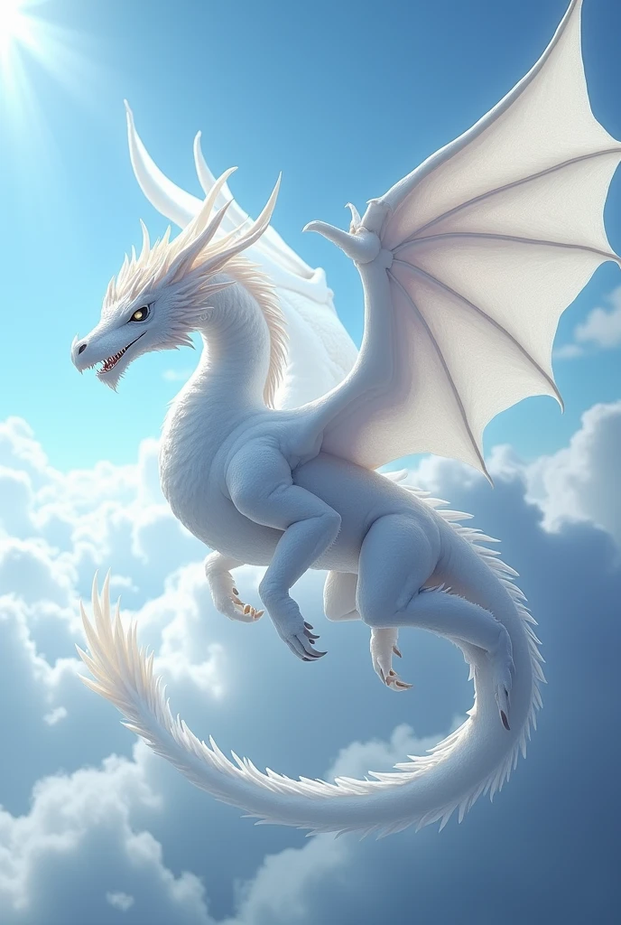 A white scaled wyvern