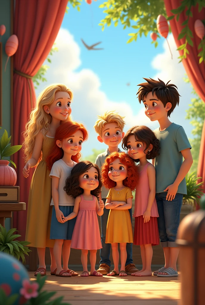 Seven siblings confirmed by Four girls and three boys Disney Pixar