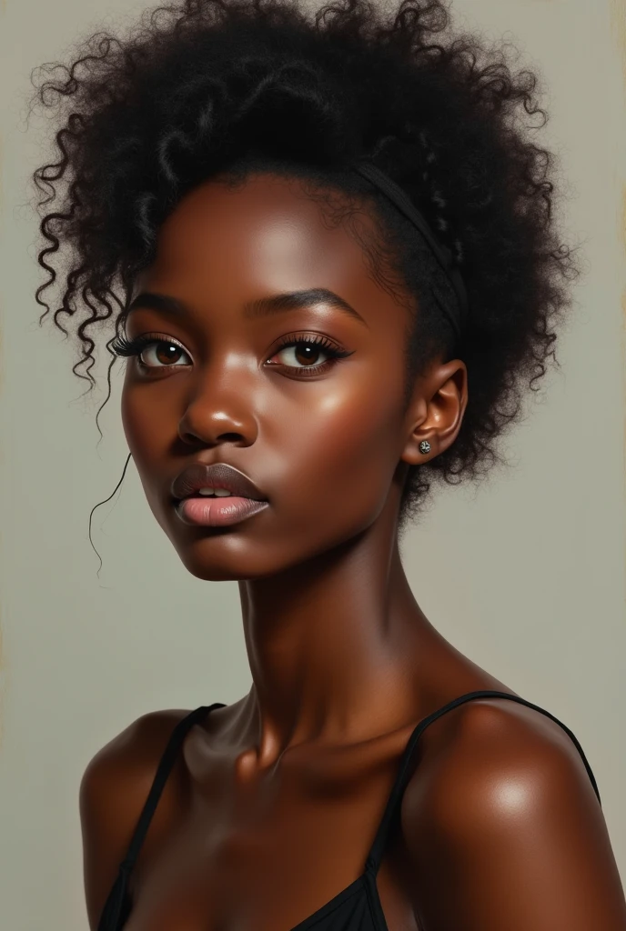 Hyperrealism black lady