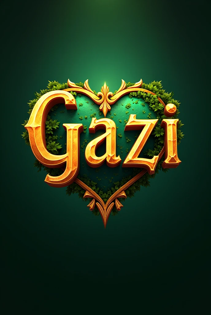 Gazi gaming  logo in yellow and  green colour with Gazi king style 