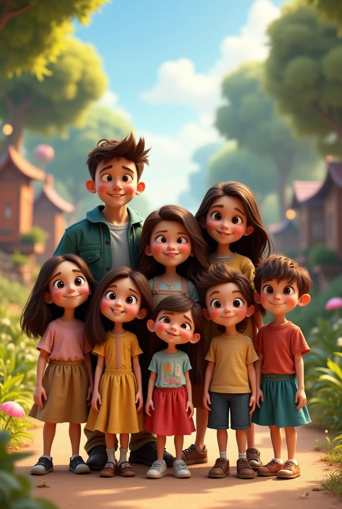 Seven siblings confirmed by Four girls and three boys Disney Pixar 
