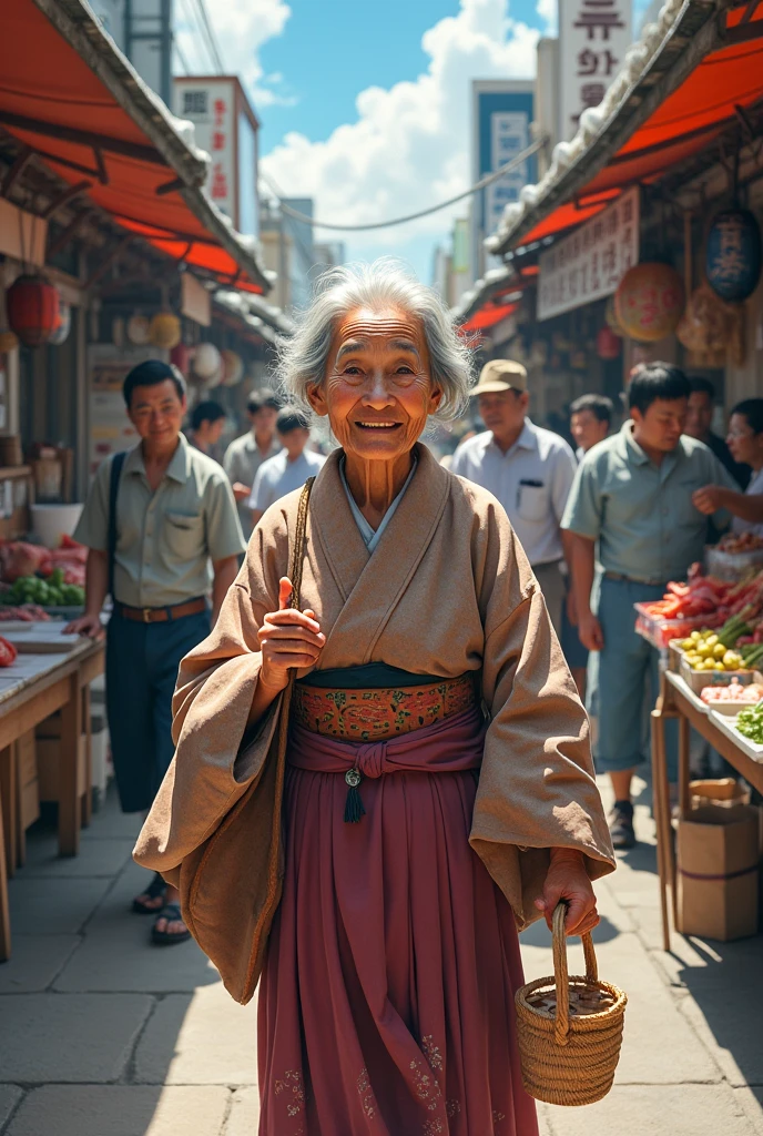 Auntie from Osaka going to a sale