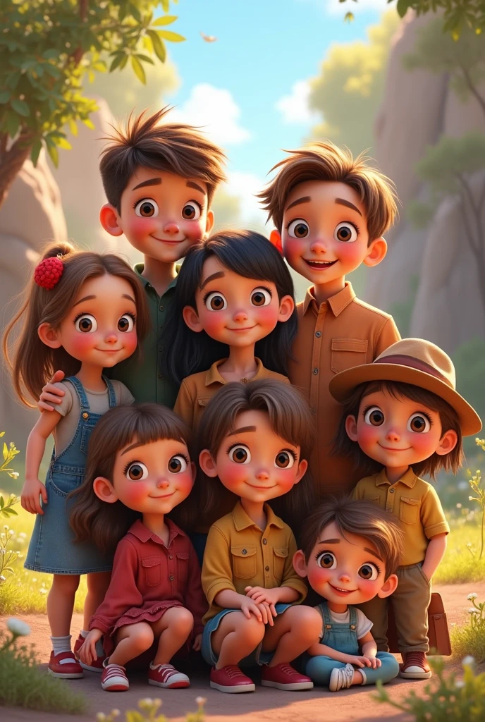Seven siblings confirmed by Four girls and three boys Disney Pixar