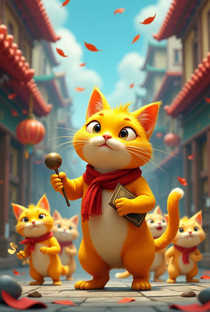 The yellow cat relies on knowledge to make money and leads other cats to wear no clothes. Qian Yu understands the key.