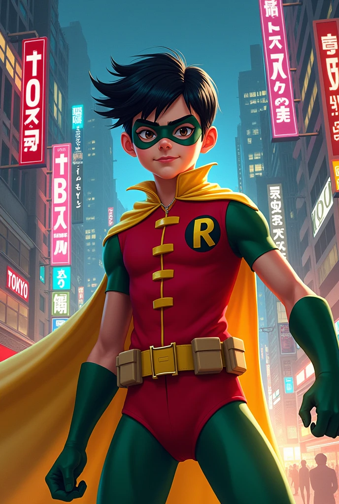 Create an image of robin with the word tokyo