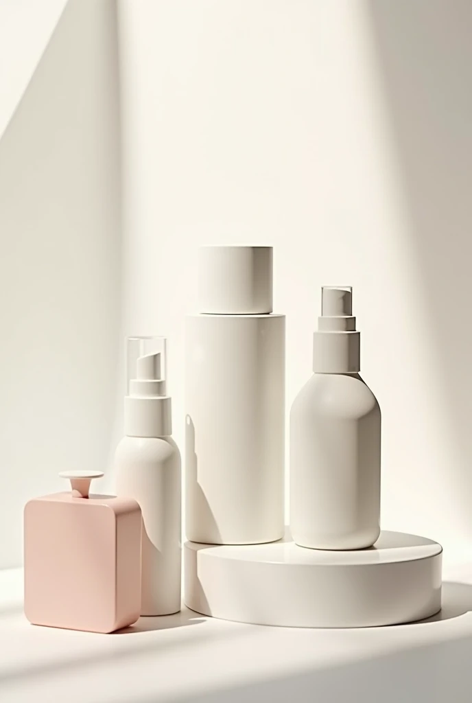 Unlabeled beauty products, fundo offwhite, clear, posh, chic, offwhite