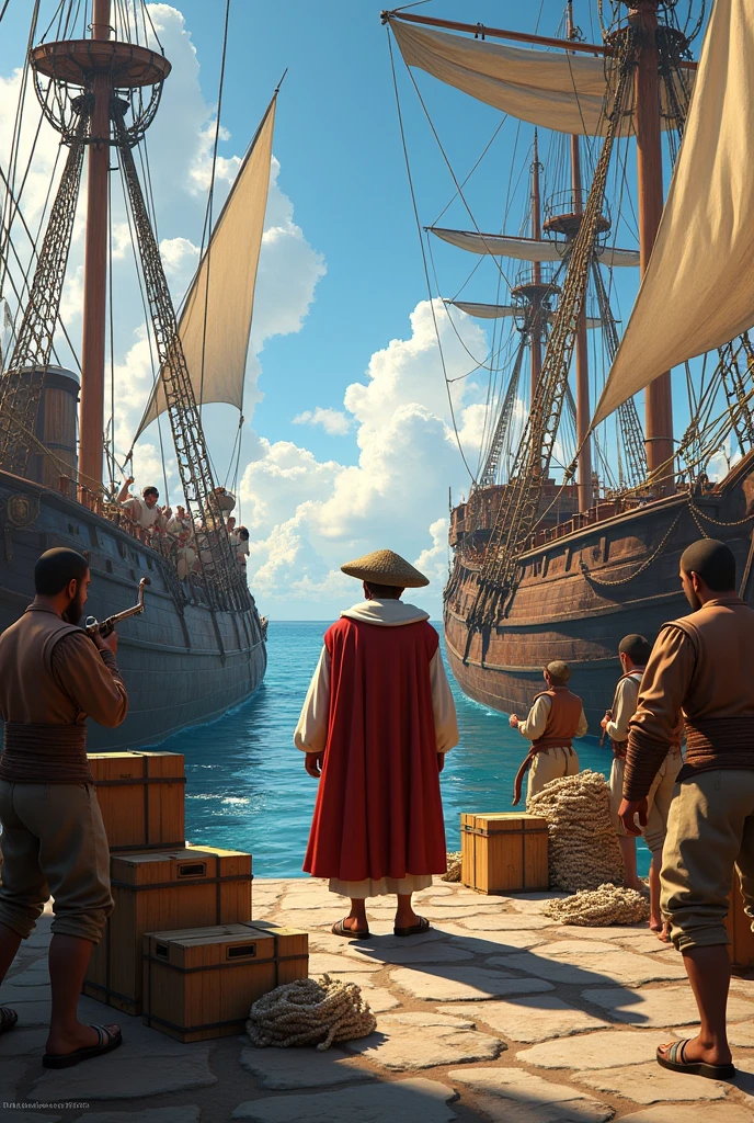 Preparations for the voyage of Christopher Columbus