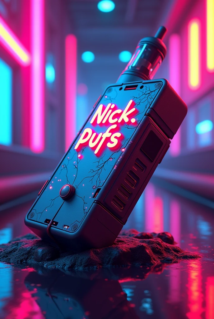 Estampa vape com nome nick pufs