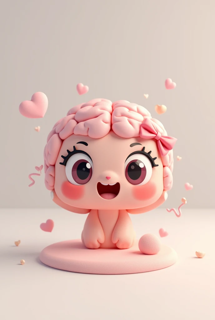 Create a photo of a cute brain