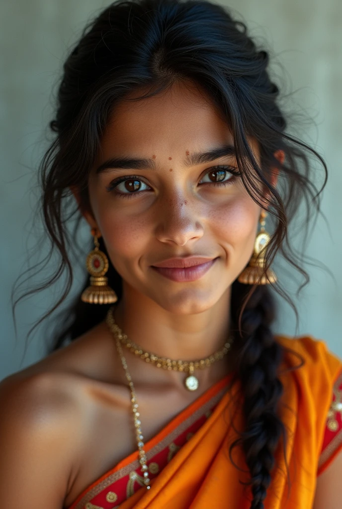 Indian teenage girl with saree