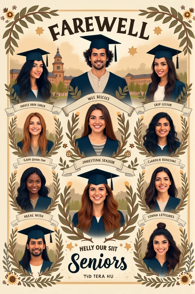 A farewell poster for our seniors in our college