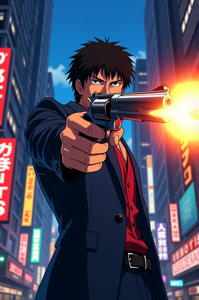 anime、City Hunter、Fang、Colt Python 357 Magnum、bullet、high resolution