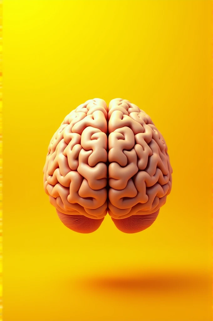 it,create an image with a brain and a yellow background