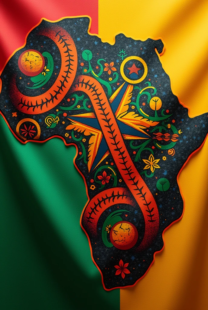 A flag that represents all the countries of Africa