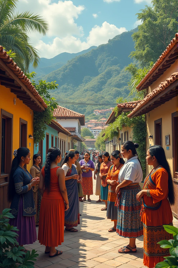 An image of interculturality in Guatemala, containing a message