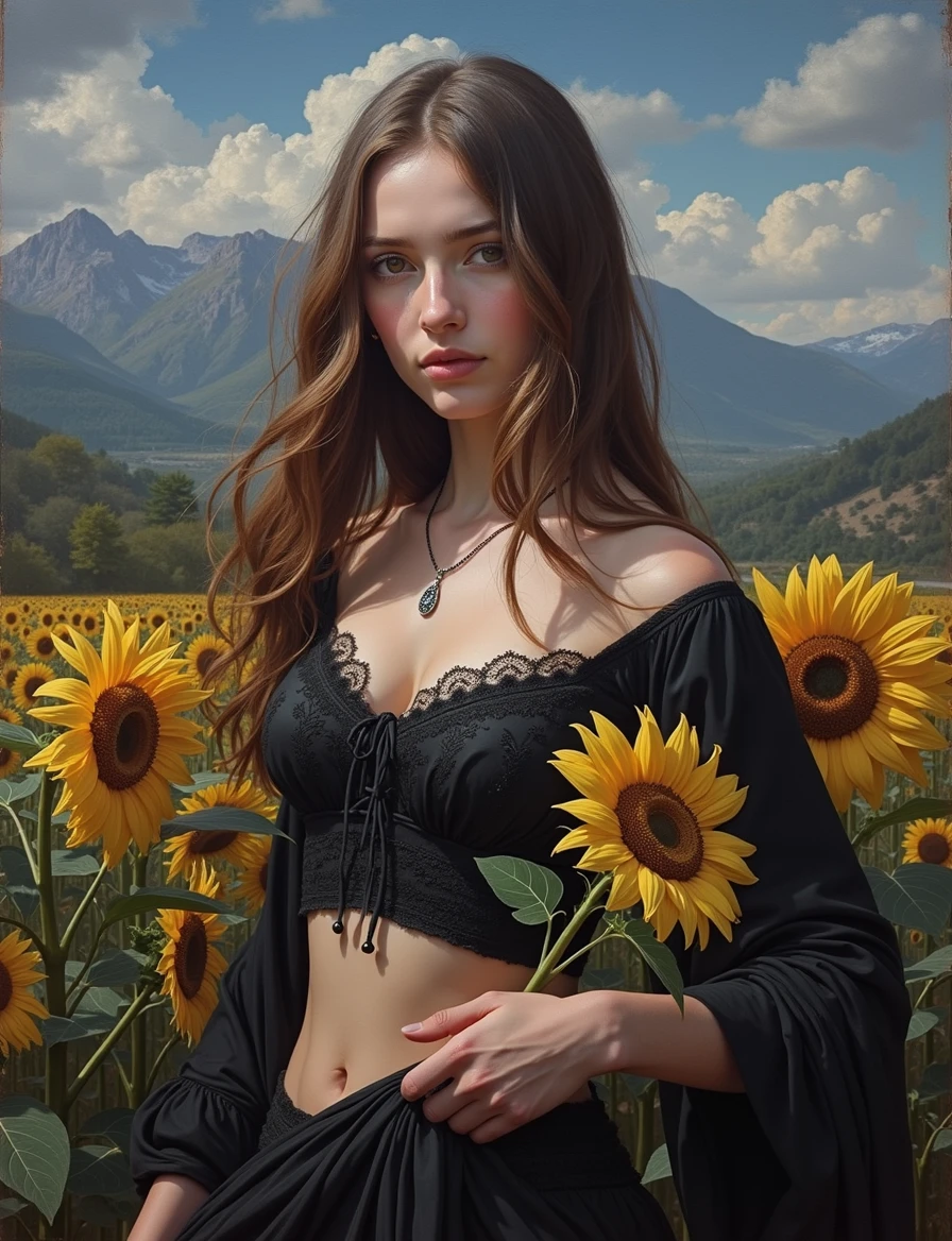 Change the background to sunflowers