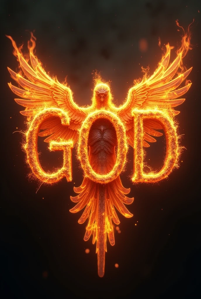 Create a 3d free fire logo representing god, demonstrating determination and commitment with the name insanity highlighted