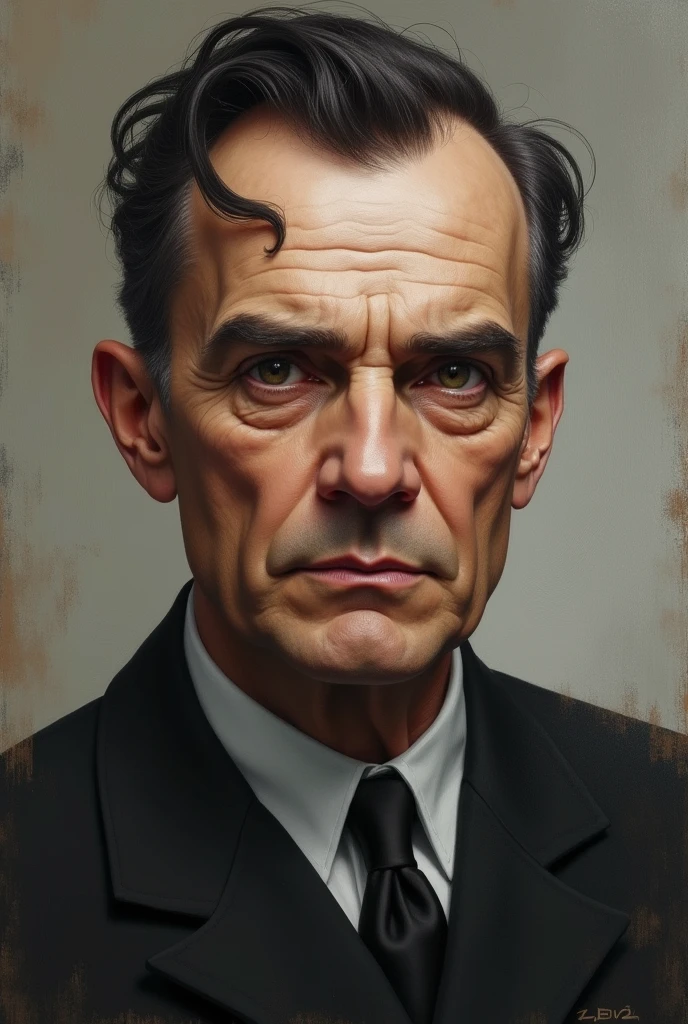 Realistic portrait of scientist Alan Turing who unlocked the Nazi secret