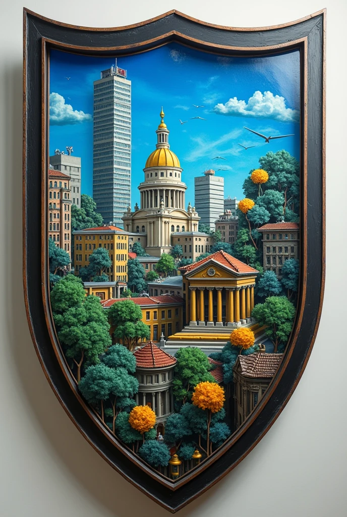 São Paulo shield made of glass