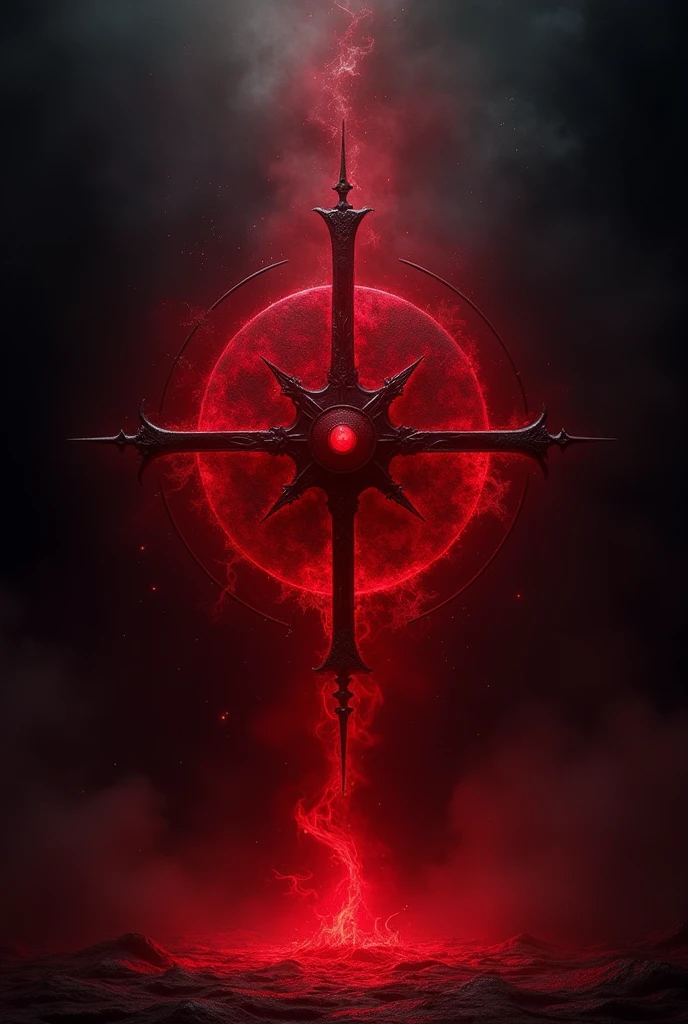Red Brand of sacrifice with black background