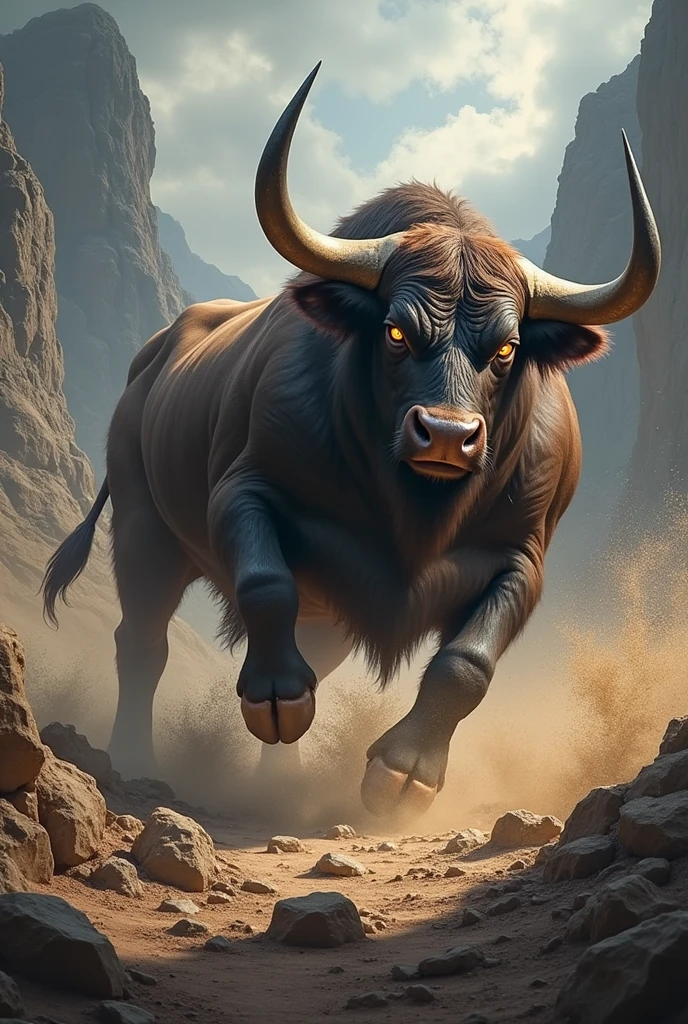 Bull killing a beast