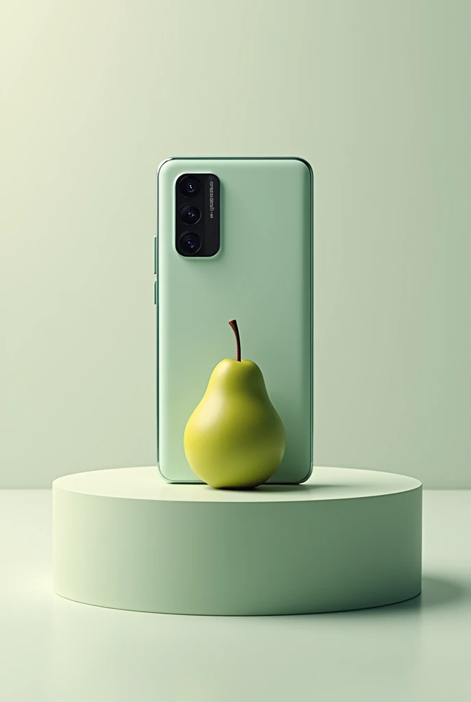 Make a double-sided cell phone with a bitten pear symbol, and the brand name is pera pad, put this behind your cell phone