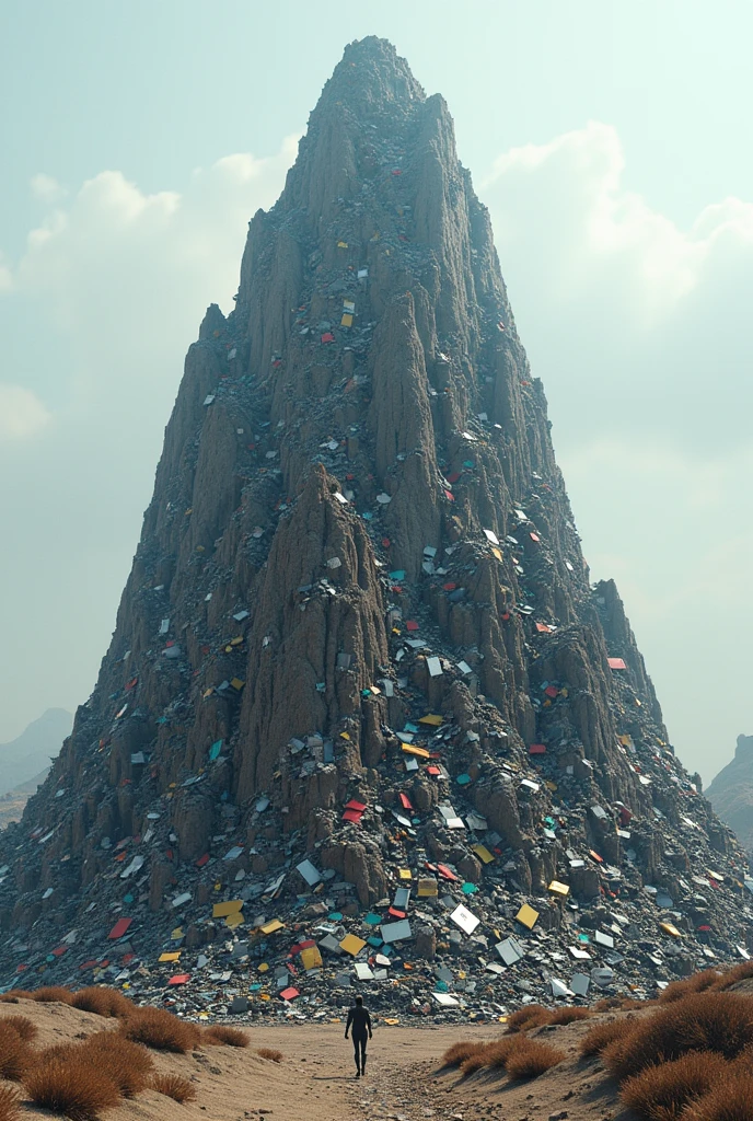 Mountain made of cell phones by proximity